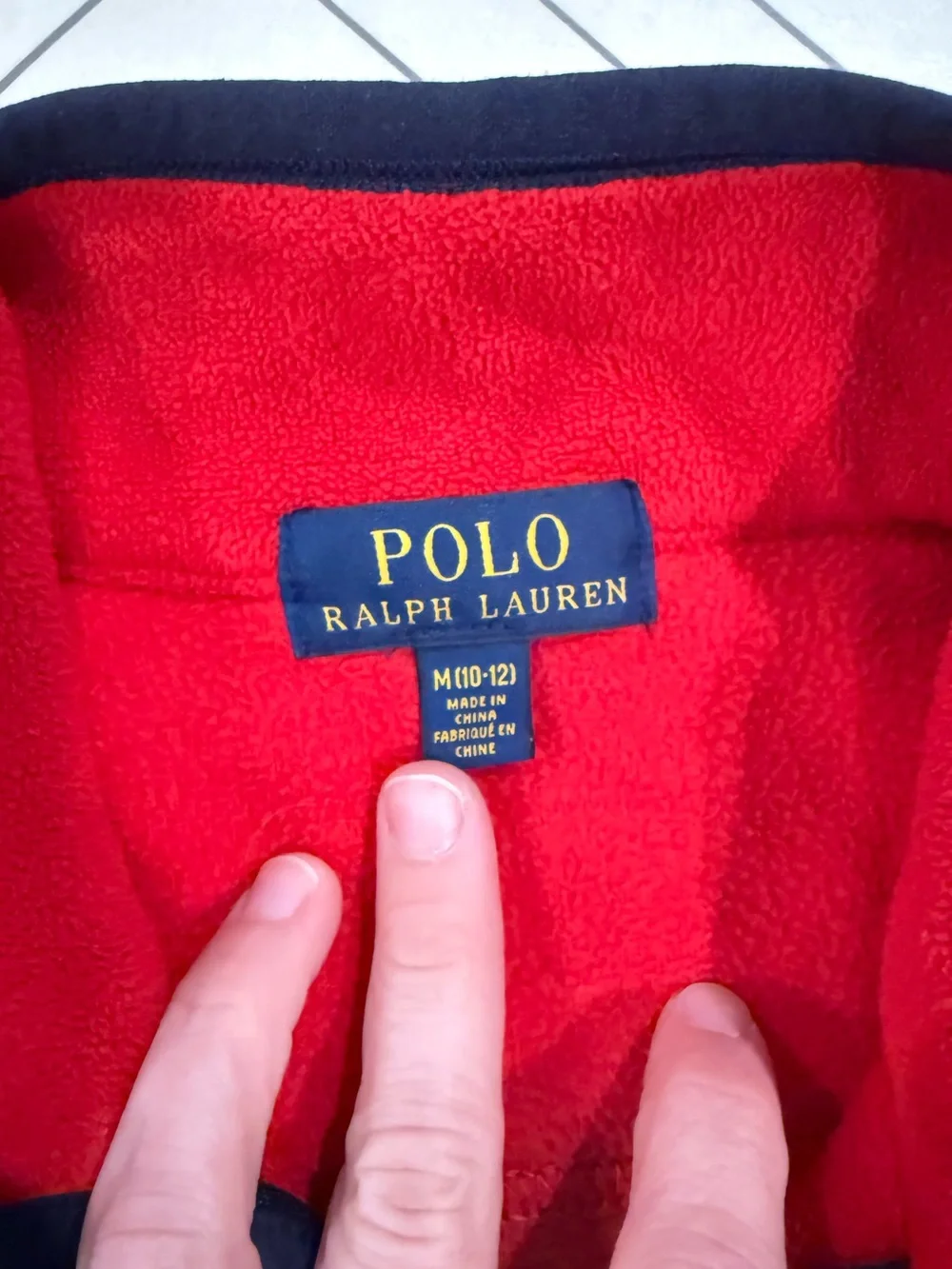 Polo by Ralph Lauren Kids Red & Navy Fleece Zip Jacket